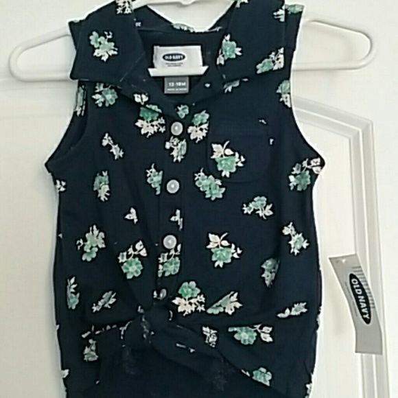 Pretty floral girl's sleeveless top