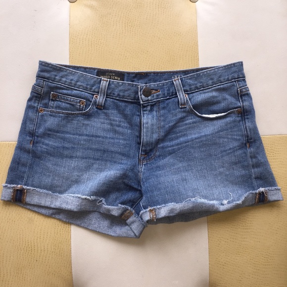 J crew denim jean cut off shorts