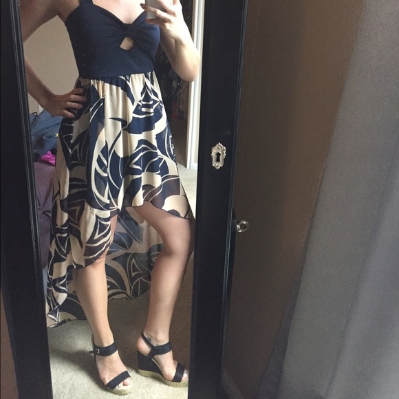 Cut out high low dress
