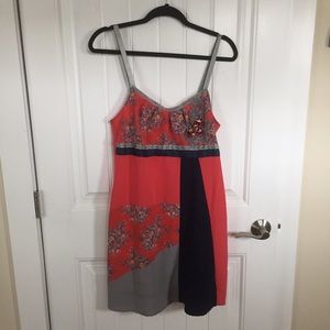 Colorful Anthropologie colorblock dress