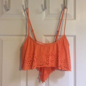 Orange bikini top