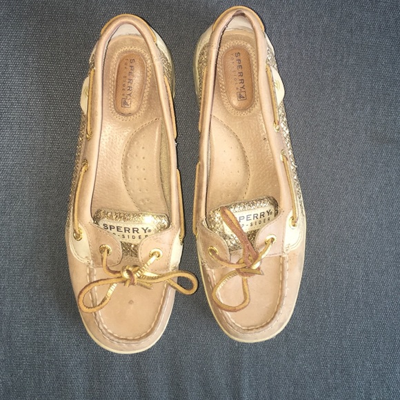 Women's Gold Sparkle Sperry's