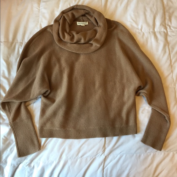 Cropped Cowl Neck Sweater