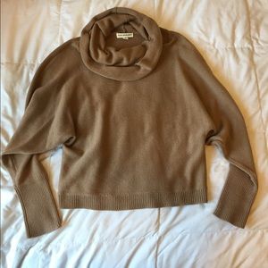 Cropped Cowl Neck Sweater