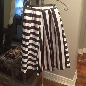 Black and white gaucho pants