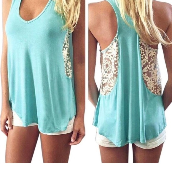 New Arrival!! NWT Summer Lace Tank Top💕