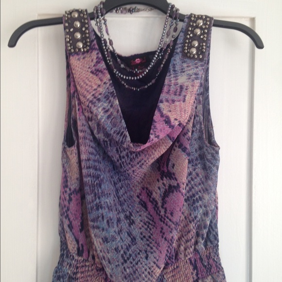 🔴Reserved🔴 Purple and blue multicolored dress - Picture 2 of 4