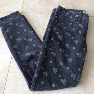 Free People Floral Skinny Jeans