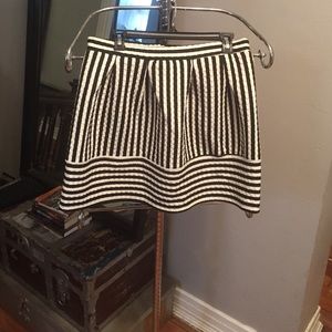 Black and white stripe skirt