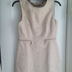 Beige by Eci gold shimmer dress