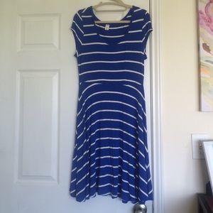 Blue striped dress