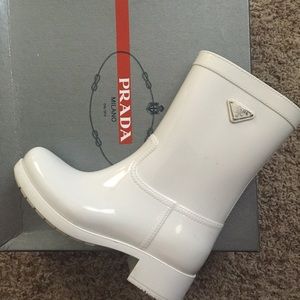 Prada rain boots worn 1 time