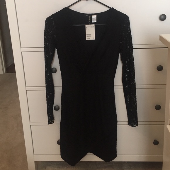 H&M black lace dress