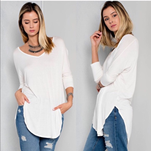 🆕KENYA super soft v neck top - IVORY - Picture 4 of 4