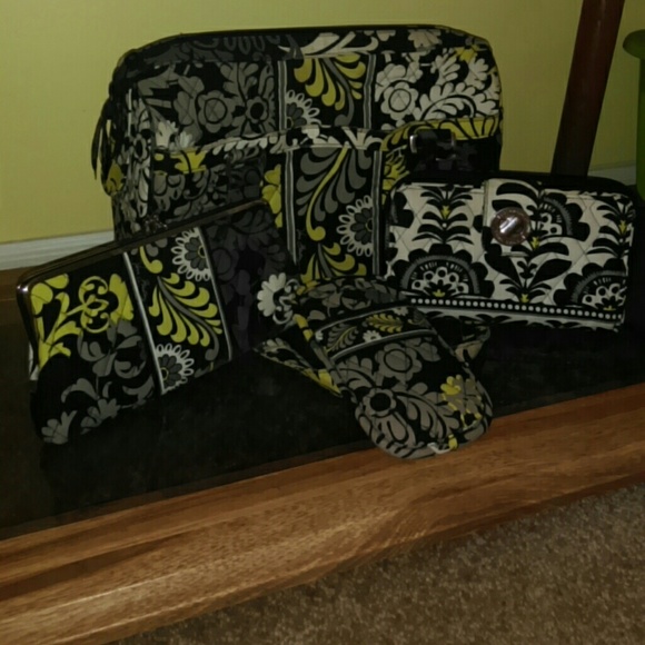Vera Bradley Purse, 2 Wallets, and Eyeglass Sleeve