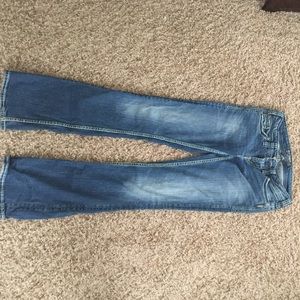 Silver AIKO boot cut jeans 27x33