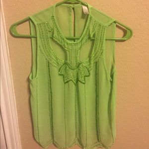 Forever 21 Green beaded Top