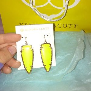 Neon Yellow Kendra Scott Skylar Earrings
