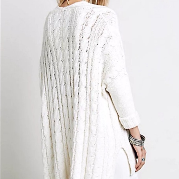 Free People Easy Cable V Neck Sweater - Picture 2 of 2