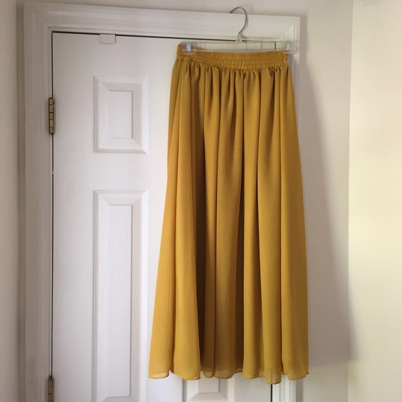 Mustard Yellow Maxi Skirt