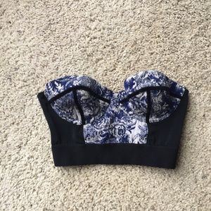 Top Shop Printed Bustier