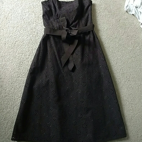 Banana Republic chocolate brown eyelet strapless