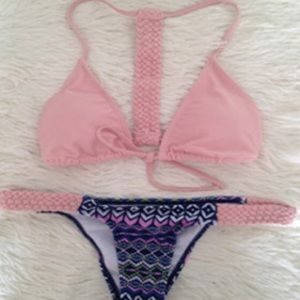 Stylish Ethnic Print Bikini Swimwear Suit