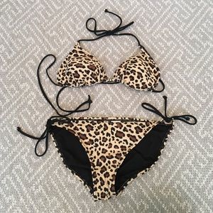 Cheetah string bikini