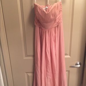 Rosy pink strapless dress