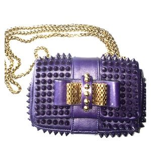 Purple Studded CrossBody Christian LouBoutin