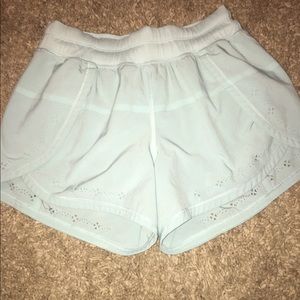 Light blue LuluLemon running shorts