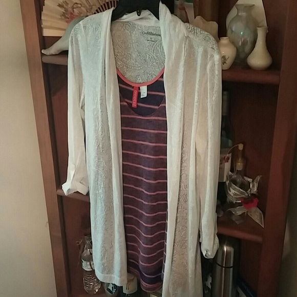 Spring Sheer white cardigan size S