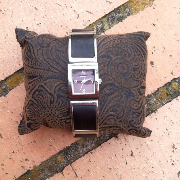 Wood & Steel Fossil Watch