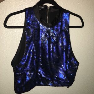 NWT BEBE CROP TOP W/ SEQUINS