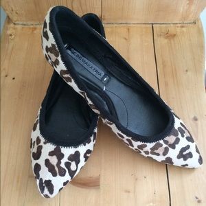 BCBGMaxAzria Mohair Animal Print Flats