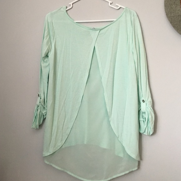 Mint long sleeves tee.
