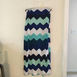 Chevron Maxi Skirt