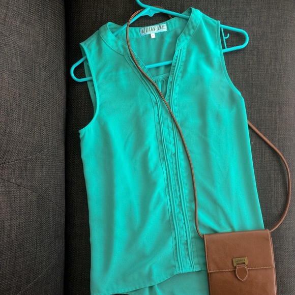 Cross body faux leather wallet