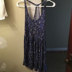 Forever 21 Blue Floral Halter Dress