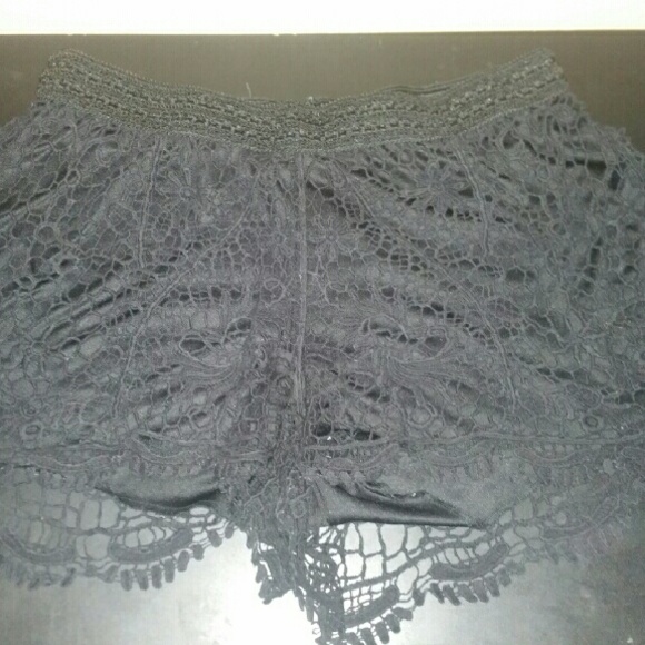 Lace Crochet Shorts Plus Size