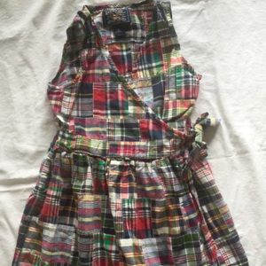 End of Summer SALE! Girls Madras Front Wrap Dress