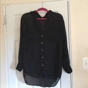 Black button up blouse