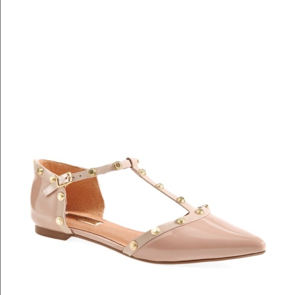 Halogen Pale Pink Leather Flats