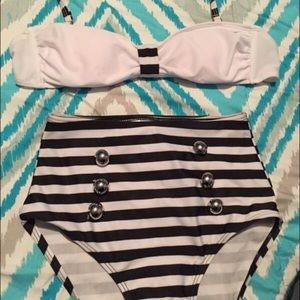 High waisted bathing suit