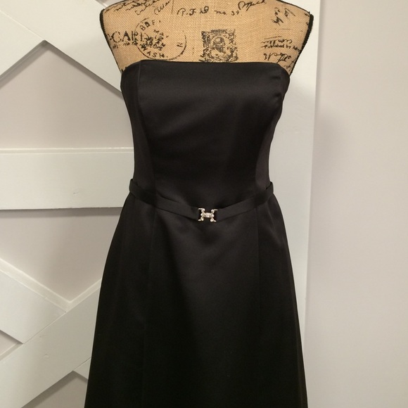 Black Strapless Semi Formal Dress - Picture 2 of 4