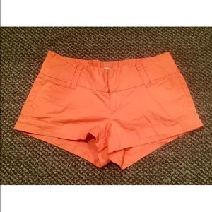 Space girly orange casual shorts