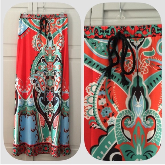Bundle! Maxi Skirt,black tank top, orange dress! - Picture 2 of 2