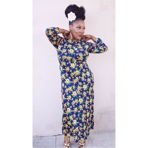 70s style maxi dress