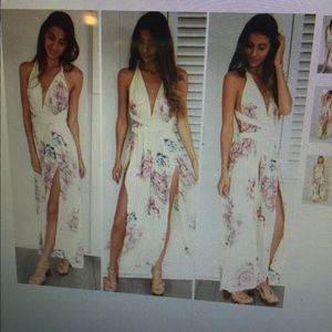 Floral maxi with slits
