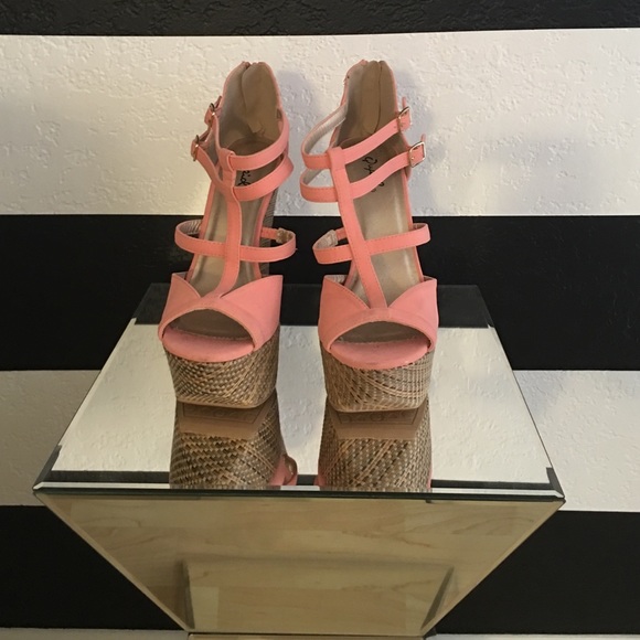 Qupid Shoes - Brand New! Pink Qupid Wedges